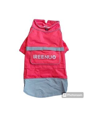 Ireenuo 100% Polyester Red Spring/Fall Coat/Shirt: Stylish and Reflective - L